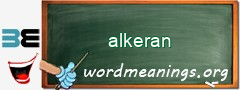 WordMeaning blackboard for alkeran